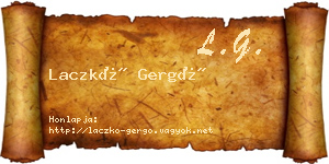 Laczkó Gergő névjegykártya