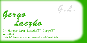 gergo laczko business card